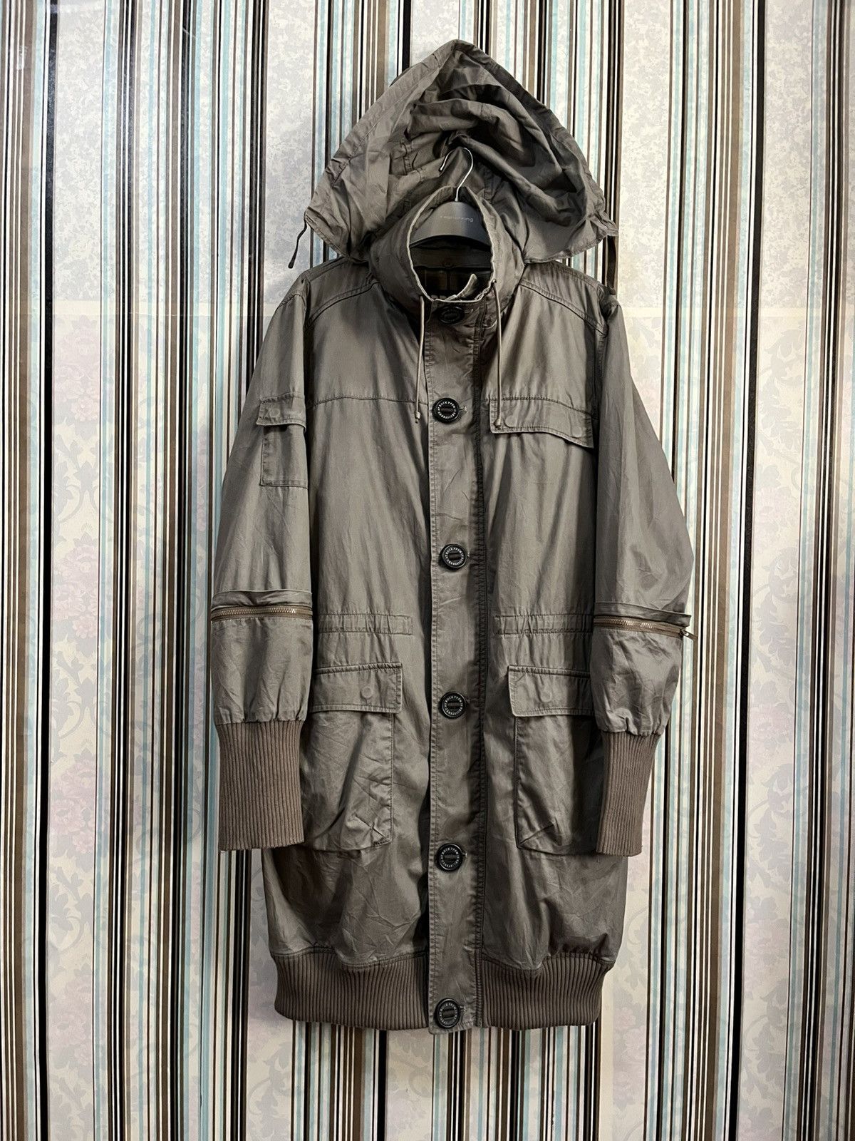 PPFM 1990s parka fishtail checked zipped affordable #H1 Size US M / EU 48-50 / 2 - 1 Thumbnail