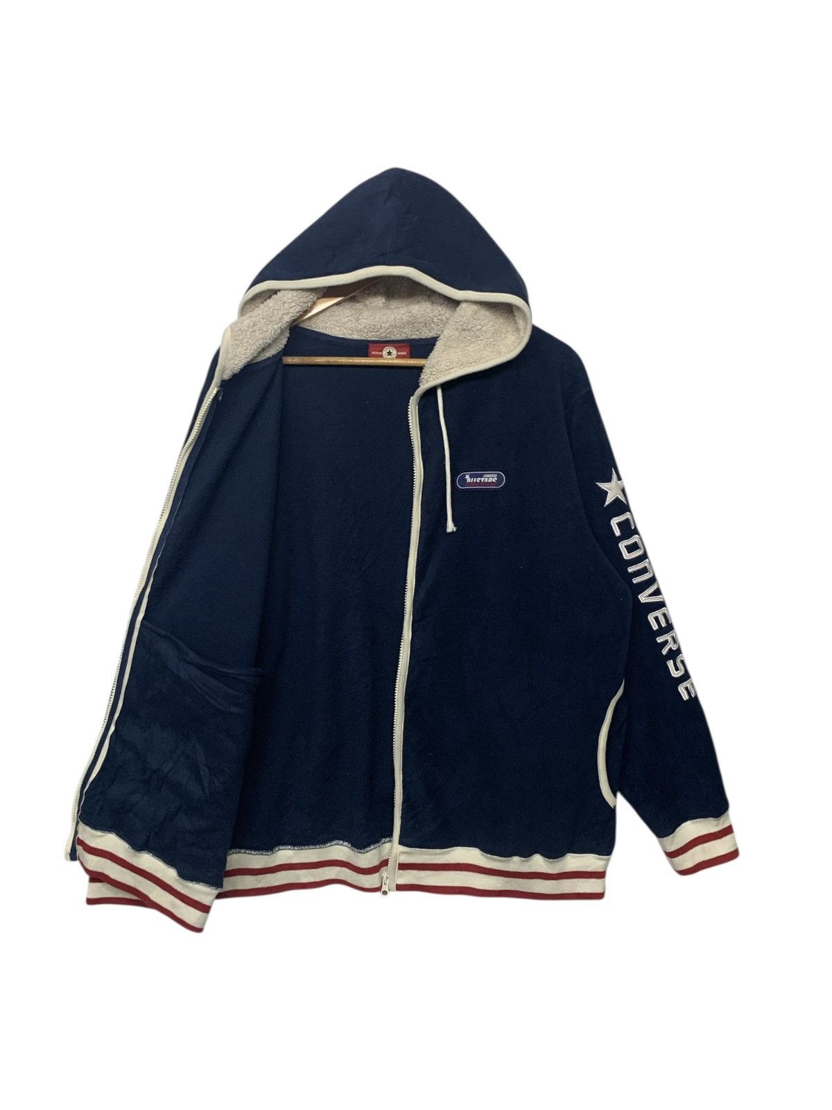 Converse Rare Converse Embroidered Logo Hoodie Zipper Down Size US L / EU 52-54 / 3 - 3 Thumbnail