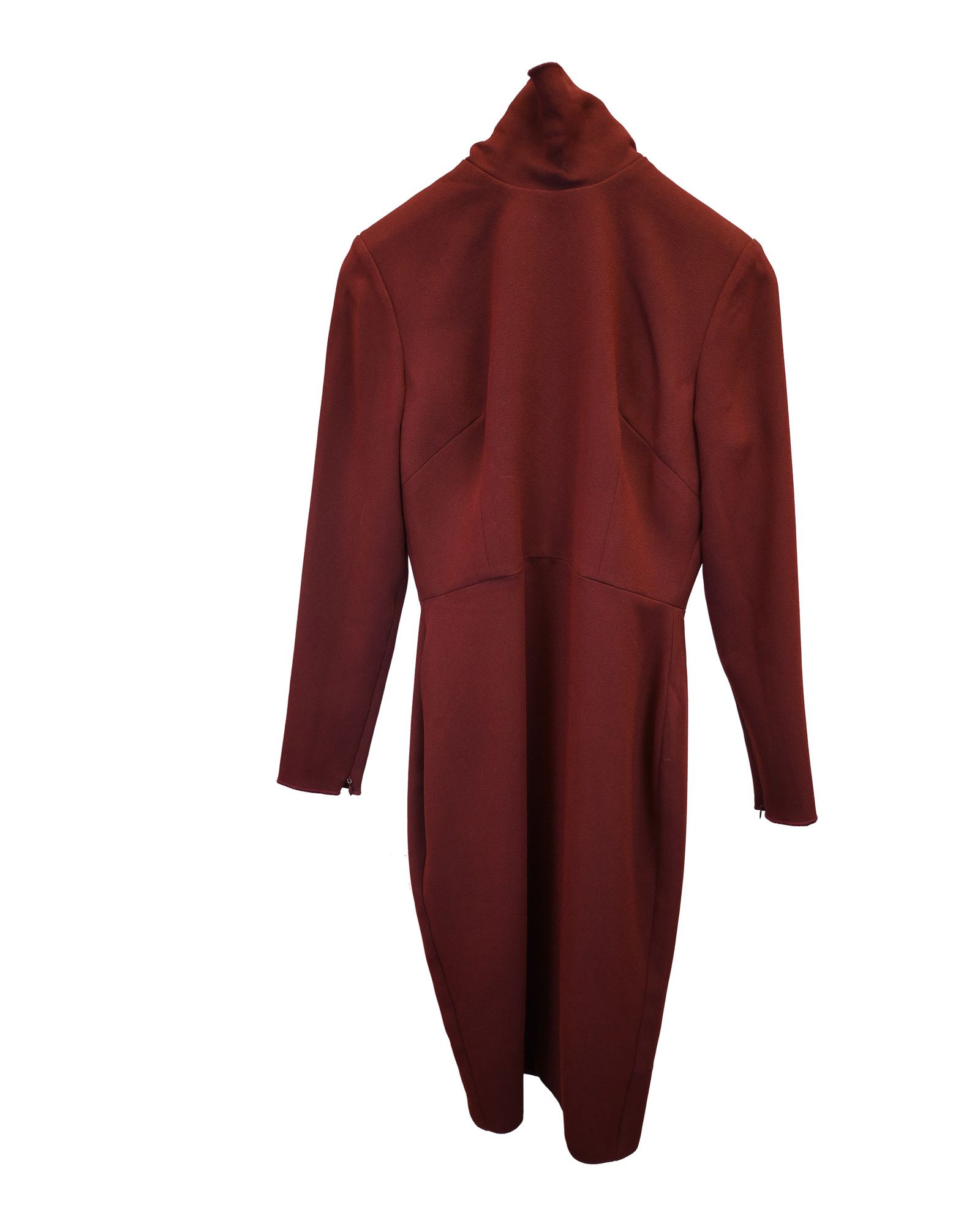 Alex Perry Alex Perry Mock Neck Dress in Burgundy Triacetate Size S / US 4 / IT 40 - 1 Thumbnail