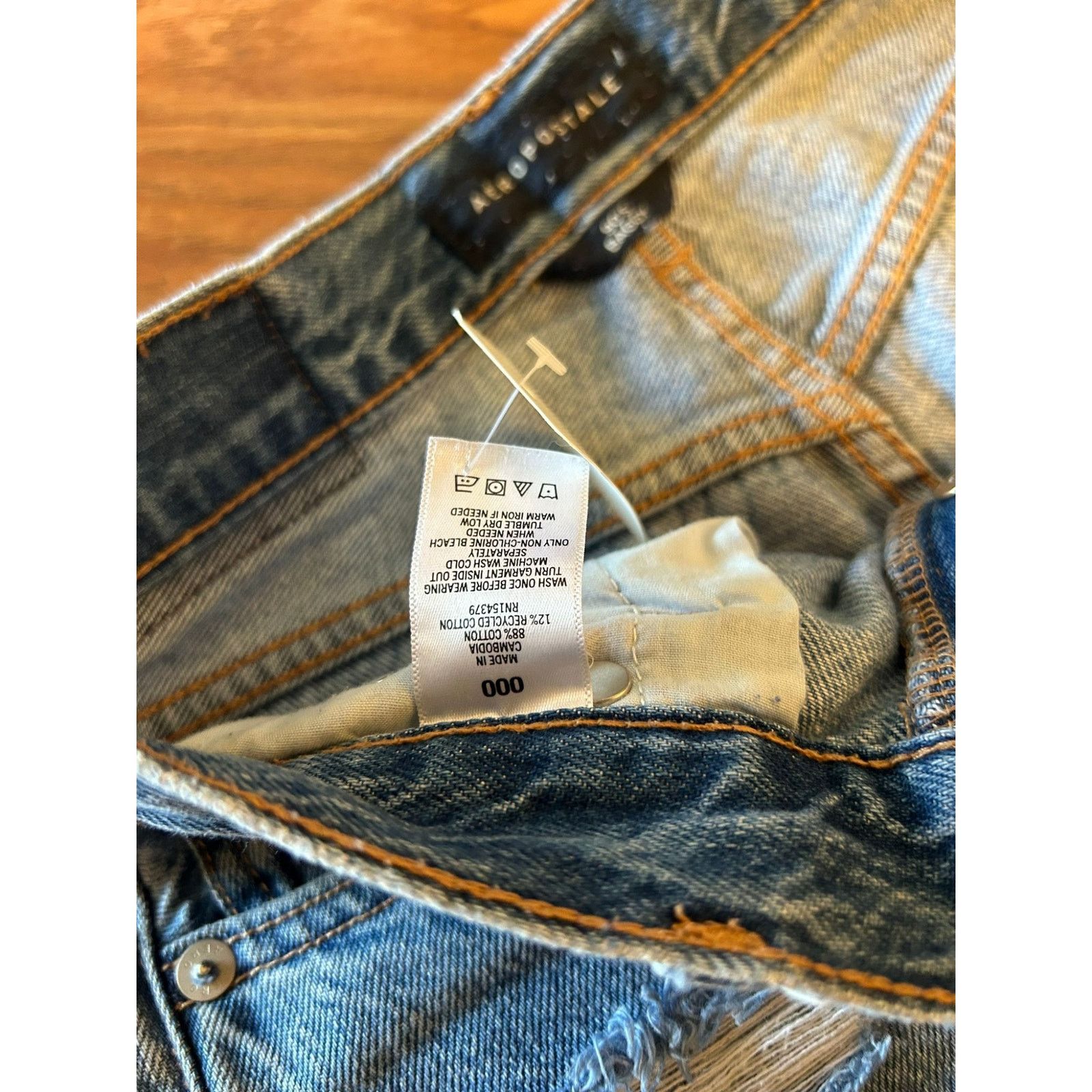 Aeropostale Vintage Aeropostale Distressed Blue Jeans - 90s Hip Hop XS Size 24" / US 00 / IT 34 - 6 Thumbnail