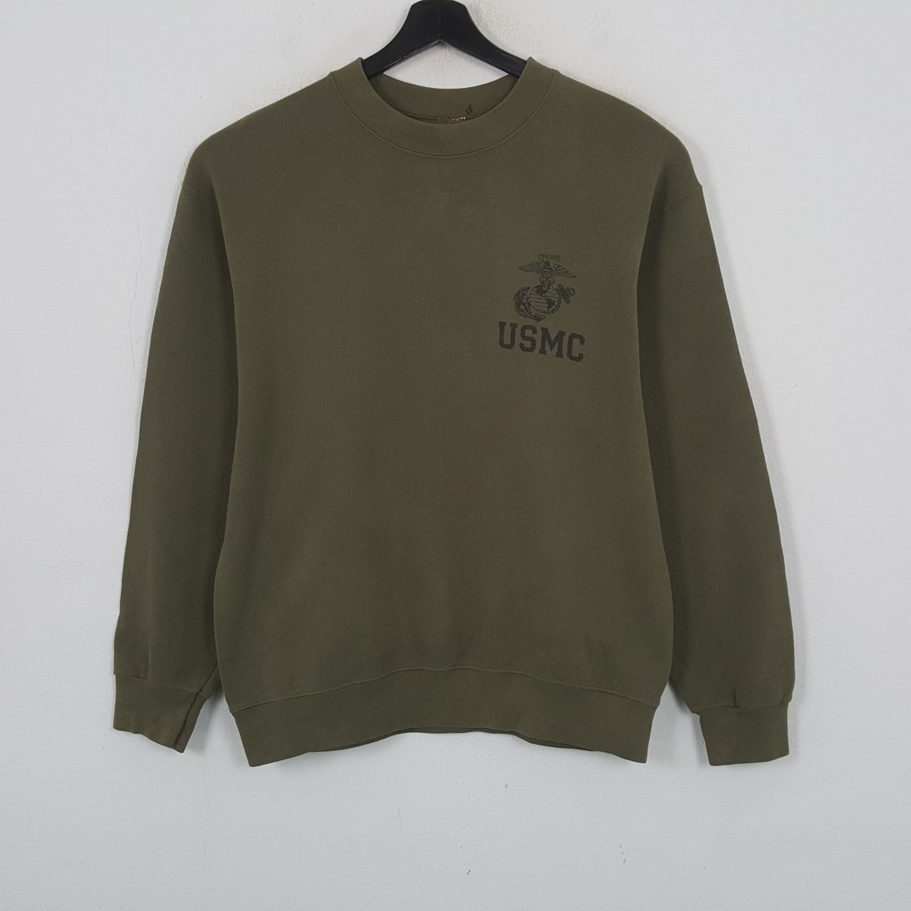 Vintage USMC Marine Corps Green Sweatshirt RR9 Size US M / EU 48-50 / 2 - 1 Thumbnail