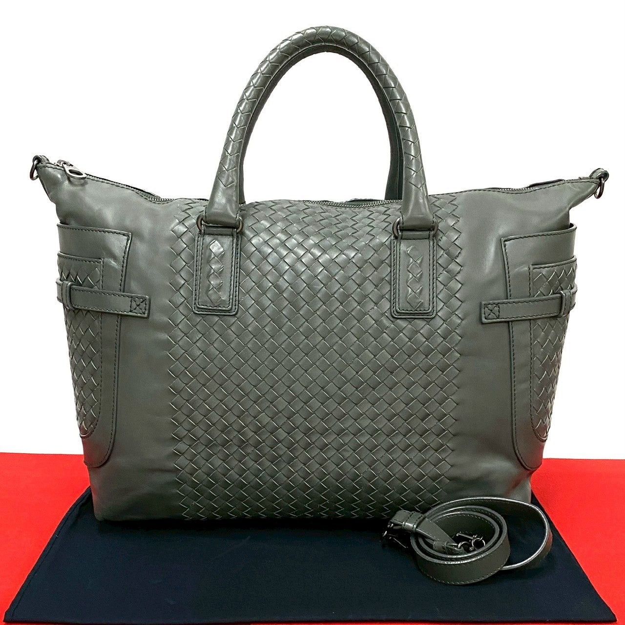 Bottega Veneta Bottega Veneta Shoulder Bag Grey Leather Size ONE SIZE - 1 Thumbnail