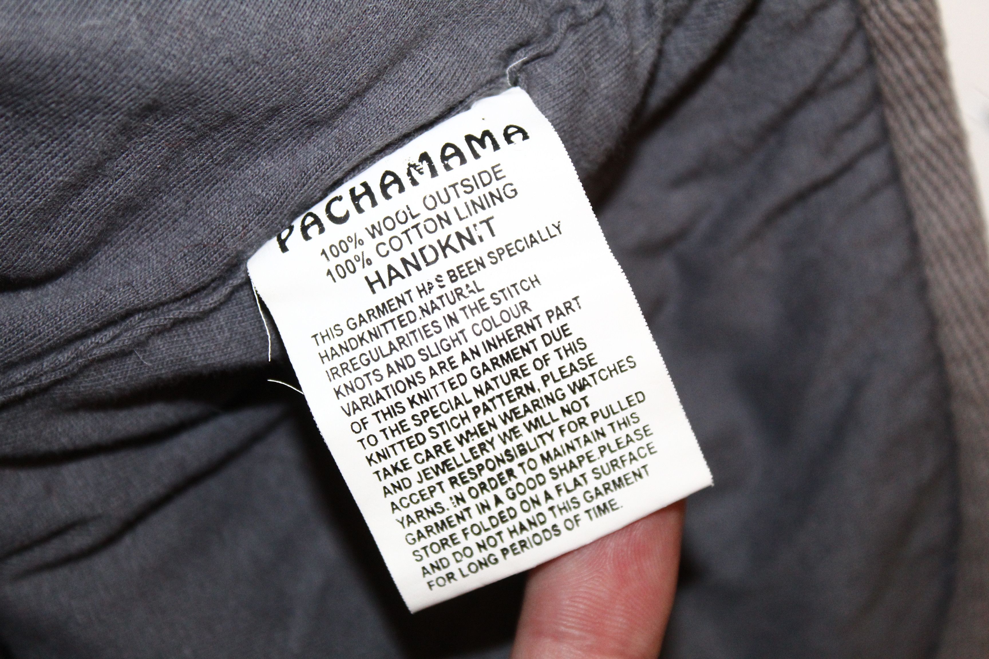 Japanese Brand PACHAMAMA Cowichan Handknit Wool Zip Front Lined Cardigan Size M / US 6-8 / IT 42-44 - 9 Thumbnail