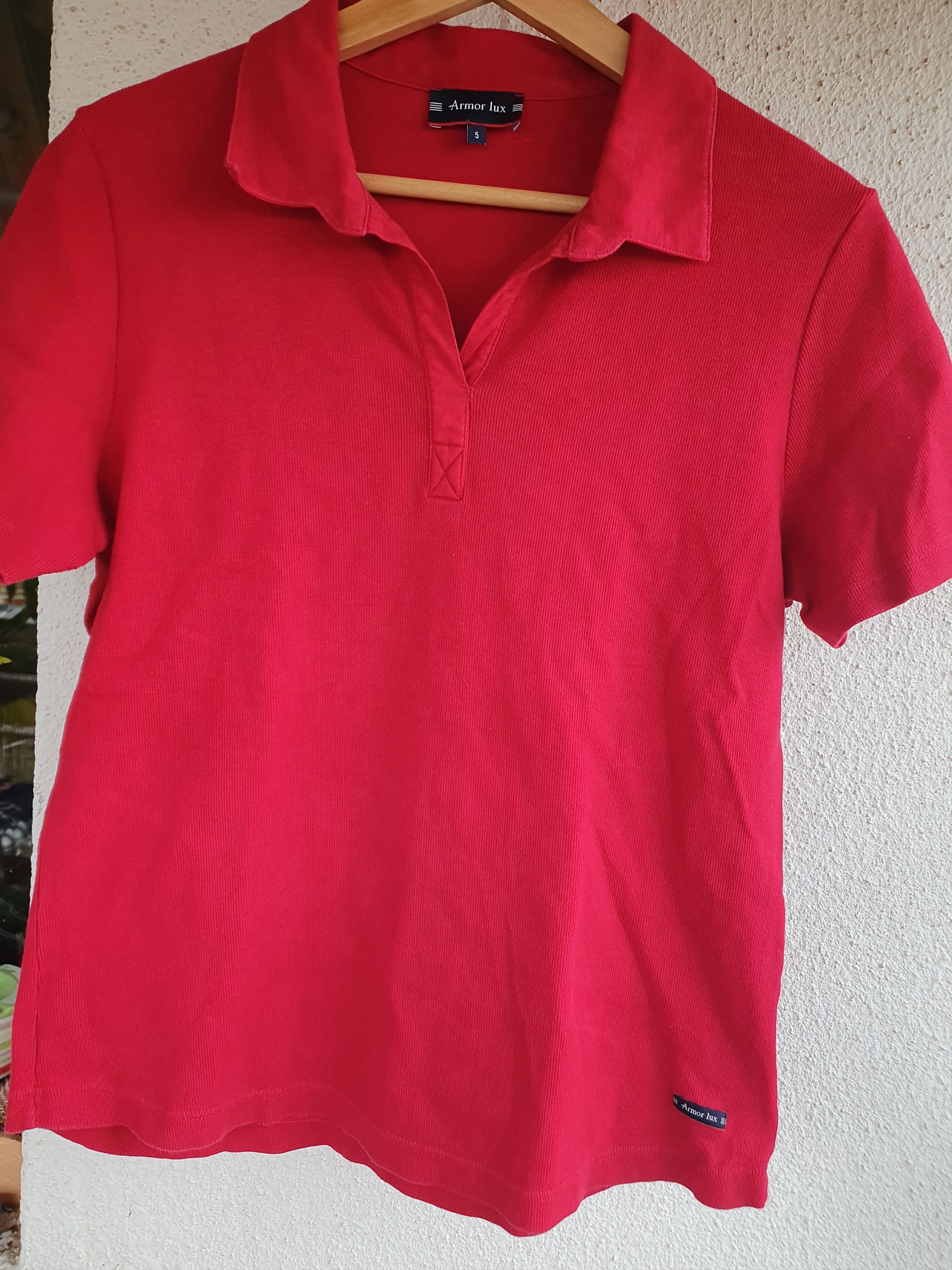 Armor-Lux Armor Lux Red Polo t-shirt sz 5/M Size XS / US 0-2 / IT 36-38 - 2 Thumbnail