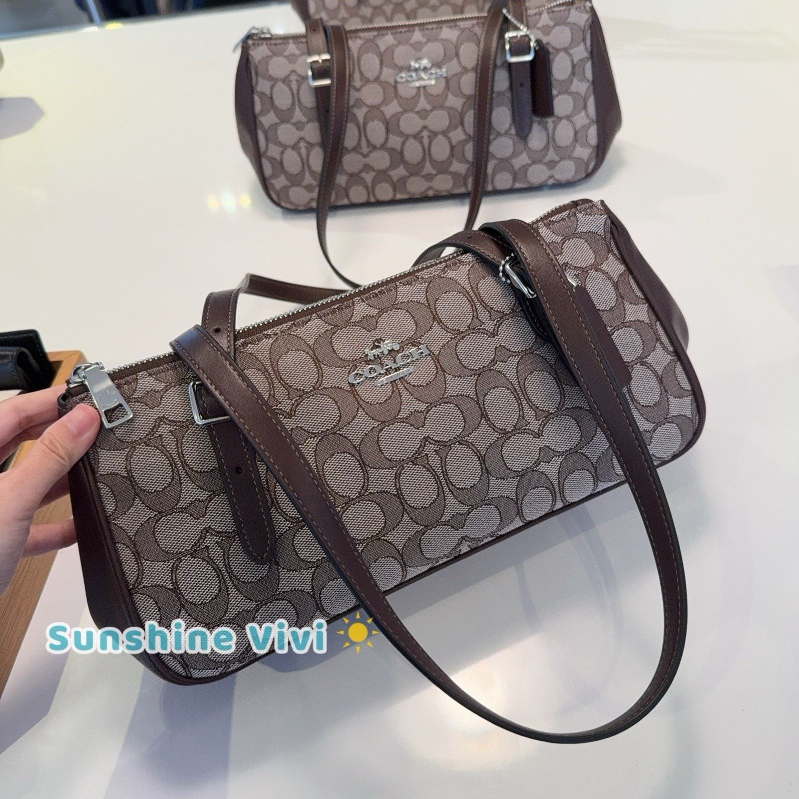 Coach NWT Coach Asher Shoulder Bag CBJ03 Silver/Oak/Maple Size ONE SIZE - 2 Thumbnail