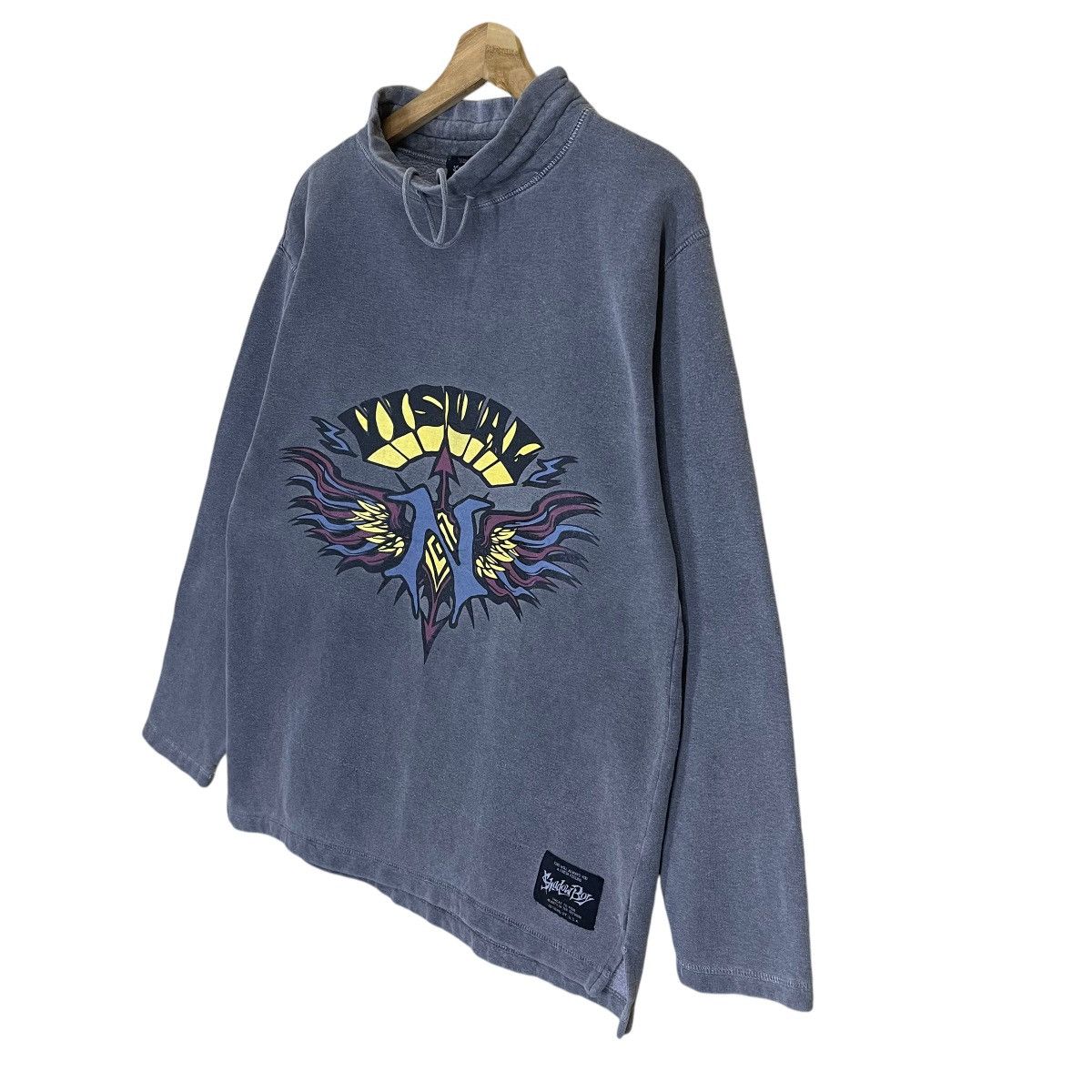 Japanese Brand Vintage 90s ShadowBoys Big Logo Turtleneck Sweatshirt Size US M / EU 48-50 / 2 - 3 Thumbnail
