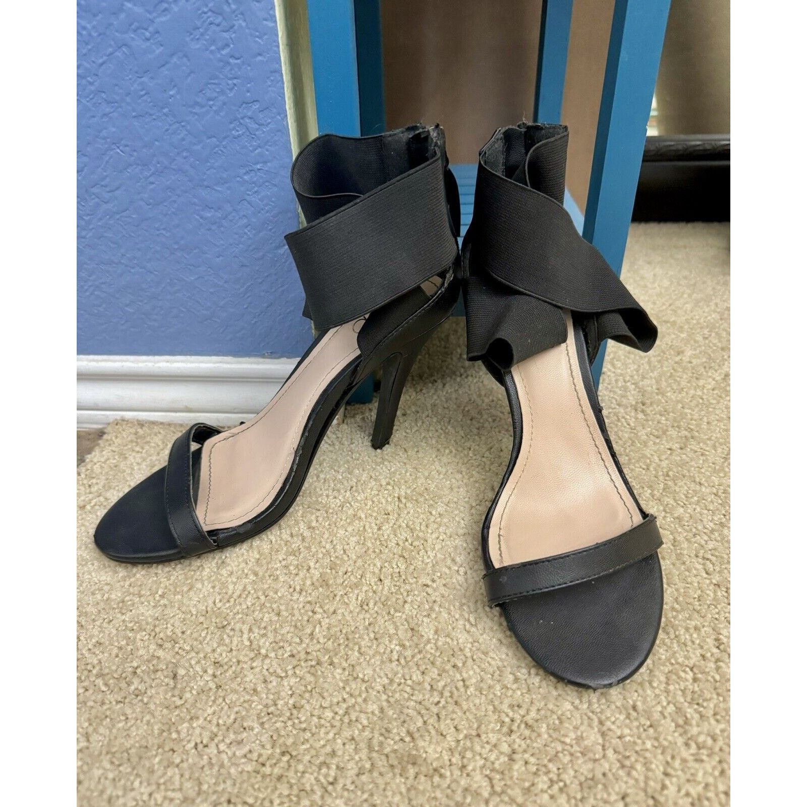 Other Deb Black Strappy Open Toe Heels Sandals - Size 6 Size US 6 / IT 36 - 2 Thumbnail