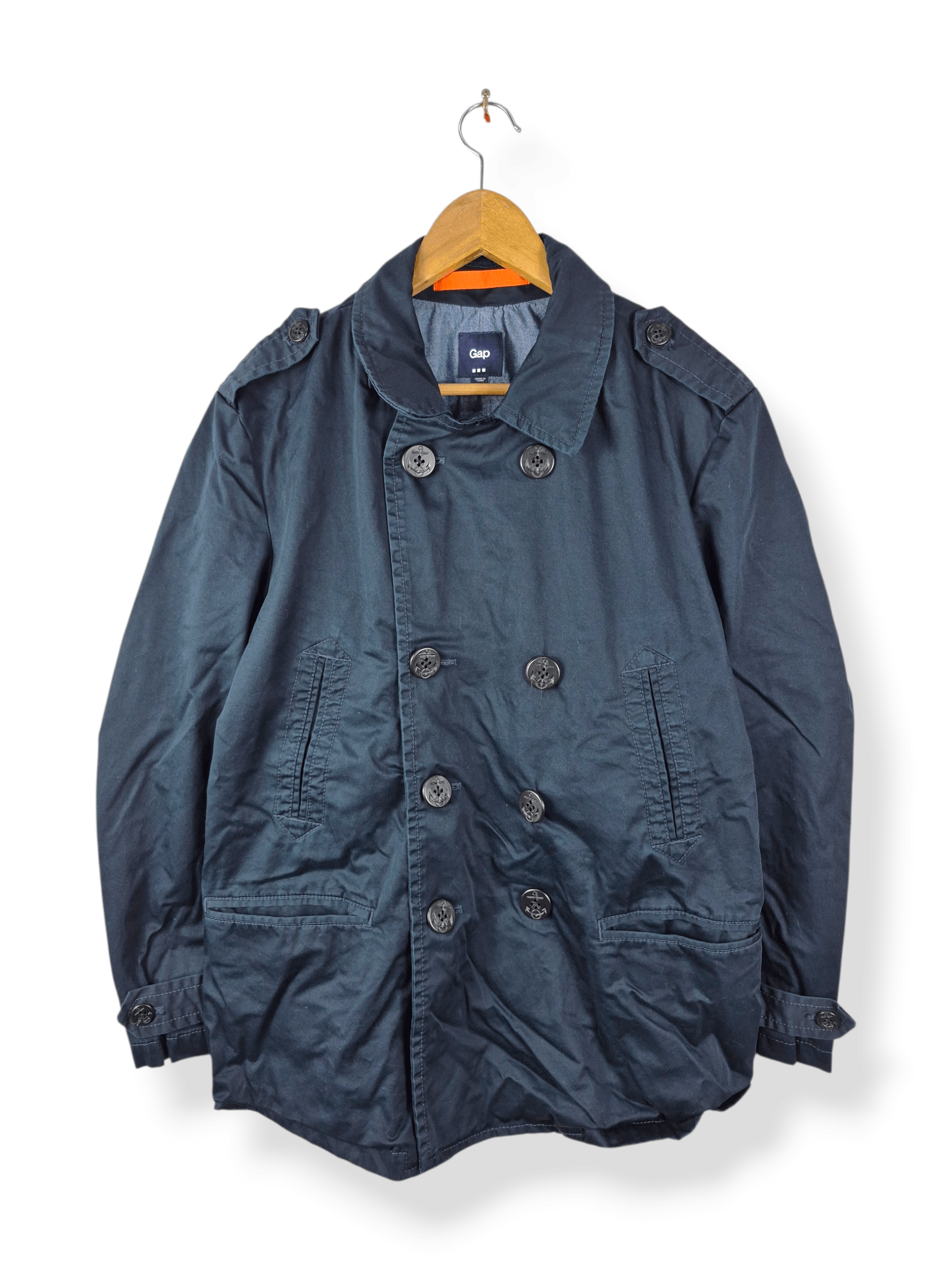 Gap 🔥 GAP True Navy Spring Waxed Parka Jacket Size US L / EU 52-54 / 3 - 1 Thumbnail