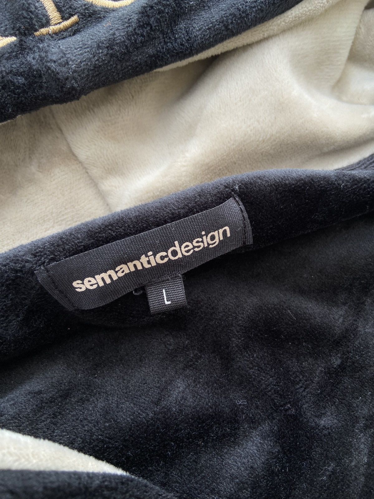semanticdesign 2000s Semantic Design - Velvet Zip Up Hoodie Size US L / EU 52-54 / 3 - 4 Thumbnail