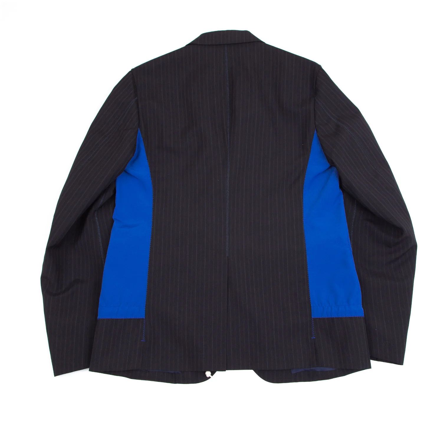 Junya Watanabe Front Mixed Material Stripe Jacket in Blue Black, Size M Size US M / EU 48-50 / 2 - 13 Thumbnail