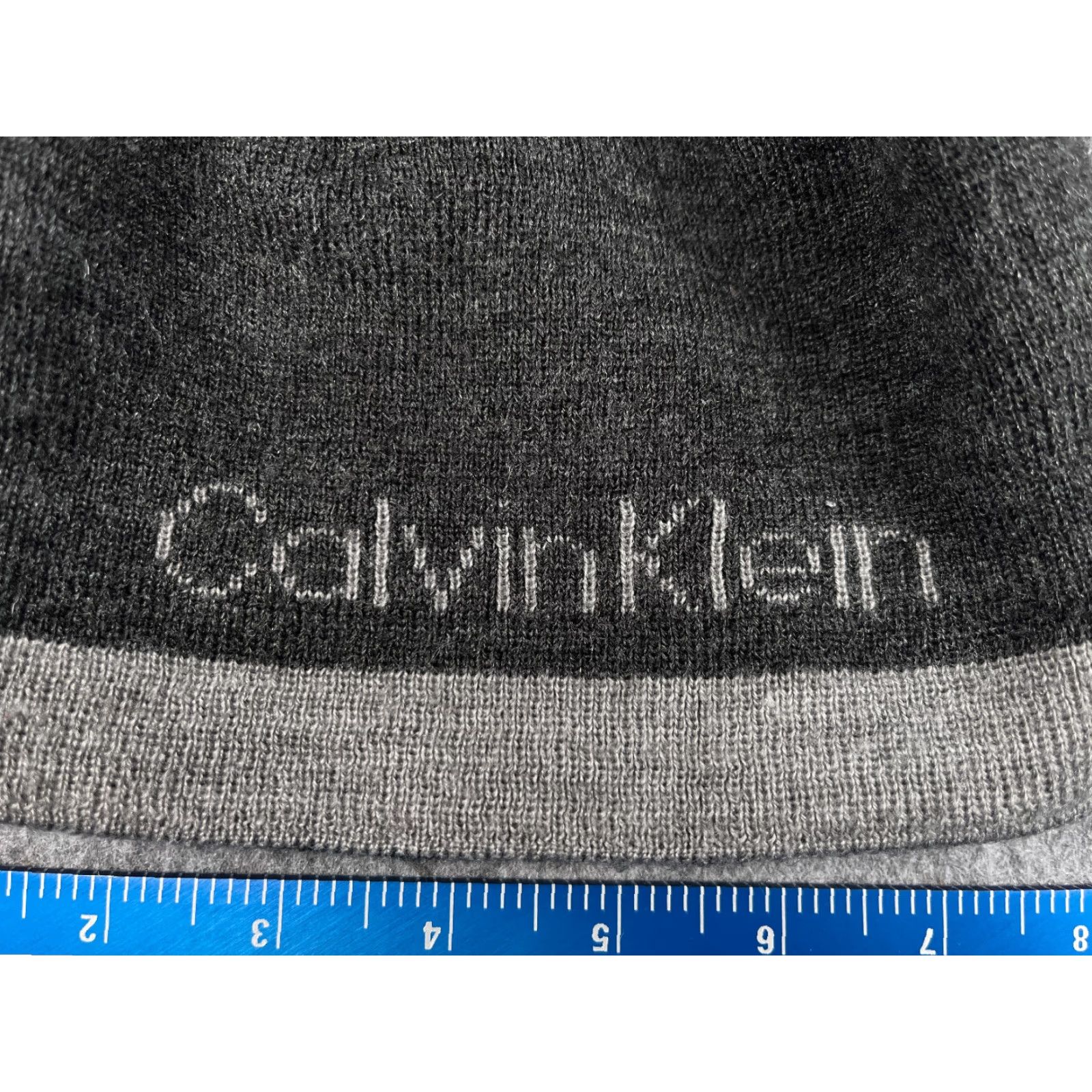 Calvin Klein Calvin Klein Beanie Hat Adult One Size Gray Knit Reversible Lightweight Outdoors Unisex Mens Womens Size ONE SIZE - 2 Thumbnail