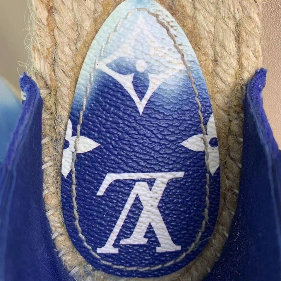 Louis Vuitton Louis Vuitton Lv Starboard Womens Blue Linen Flat Sandals Si Size US 6 / IT 36 - 4 Thumbnail