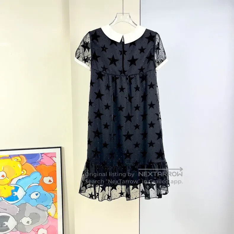 Saint Laurent Paris Saint Laurent Paris Starry plush collar dress Size XXS / US 00 / IT 34 - 2 Thumbnail