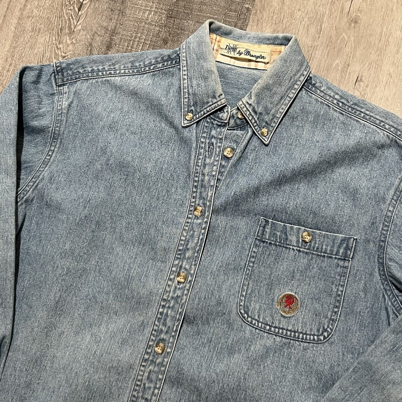 Wrangler Twenty X Wrangler Blue Denim Western Pocket Button Shirt S/M Size US S / EU 44-46 / 1 - 2 Thumbnail