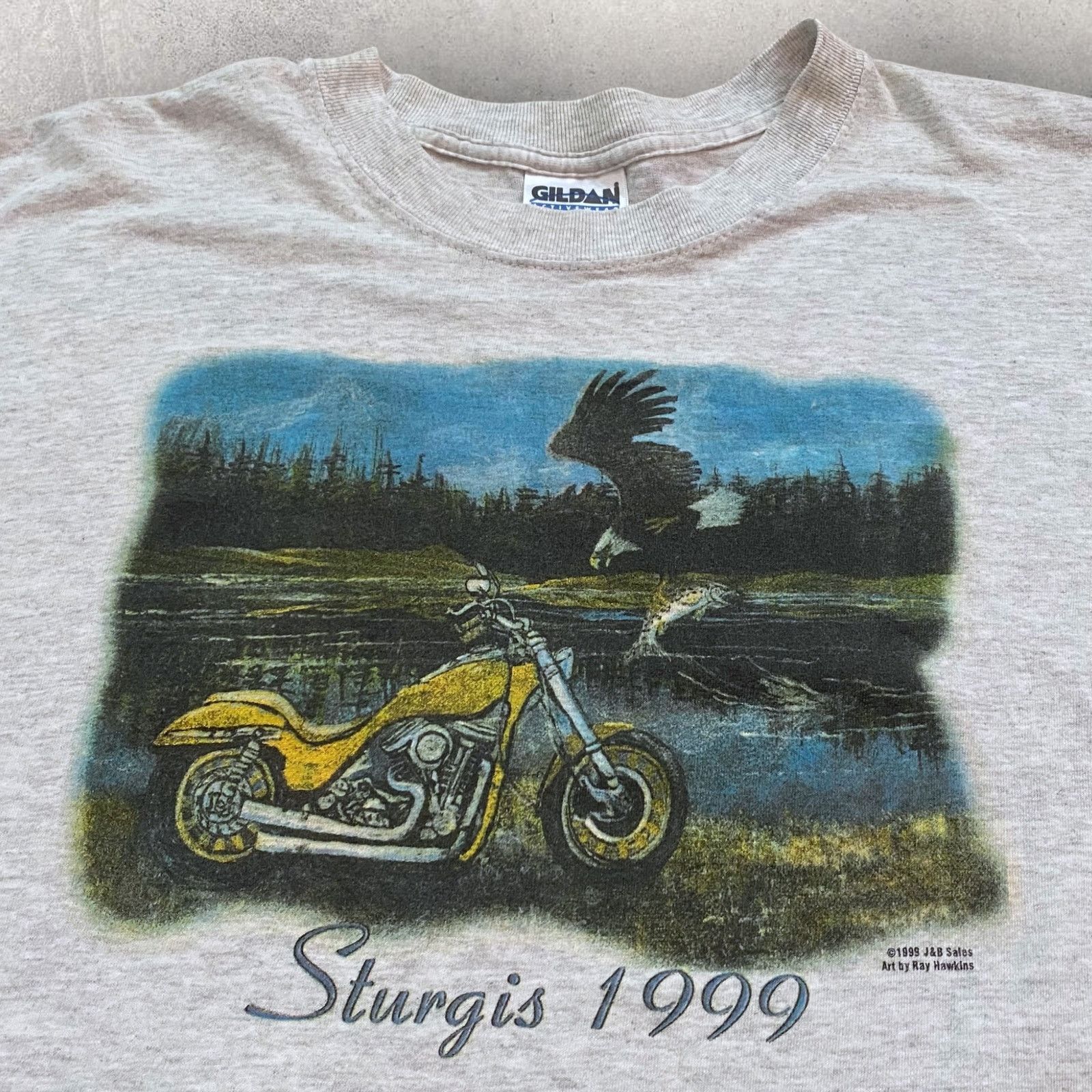 Harley Davidson × Vintage Vintage Sturgis 1999 Biker Motorcycle Eagle T Shirt Size US L / EU 52-54 / 3 - 3 Thumbnail