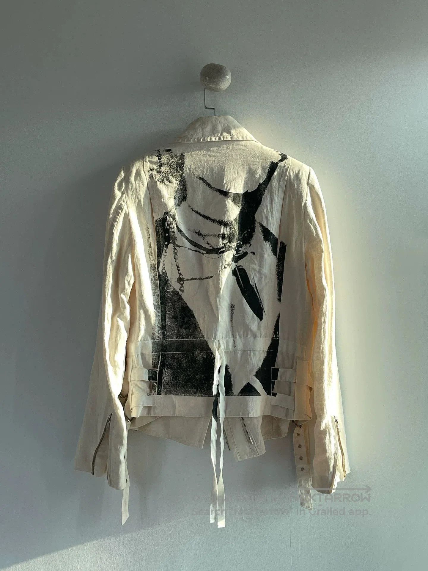Ann Demeulemeester Ann Demeulemeester 10ss Embroidered Biker Jacket. Size XS / US 0-2 / IT 36-38 - 2 Thumbnail