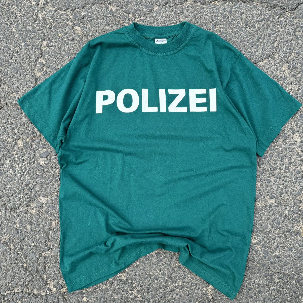 Japanese Brand × Vintage Vintage 90s Polizei Green T-shirt Japanese Military Opium Size US XL / EU 56 / 4 - 3 Thumbnail