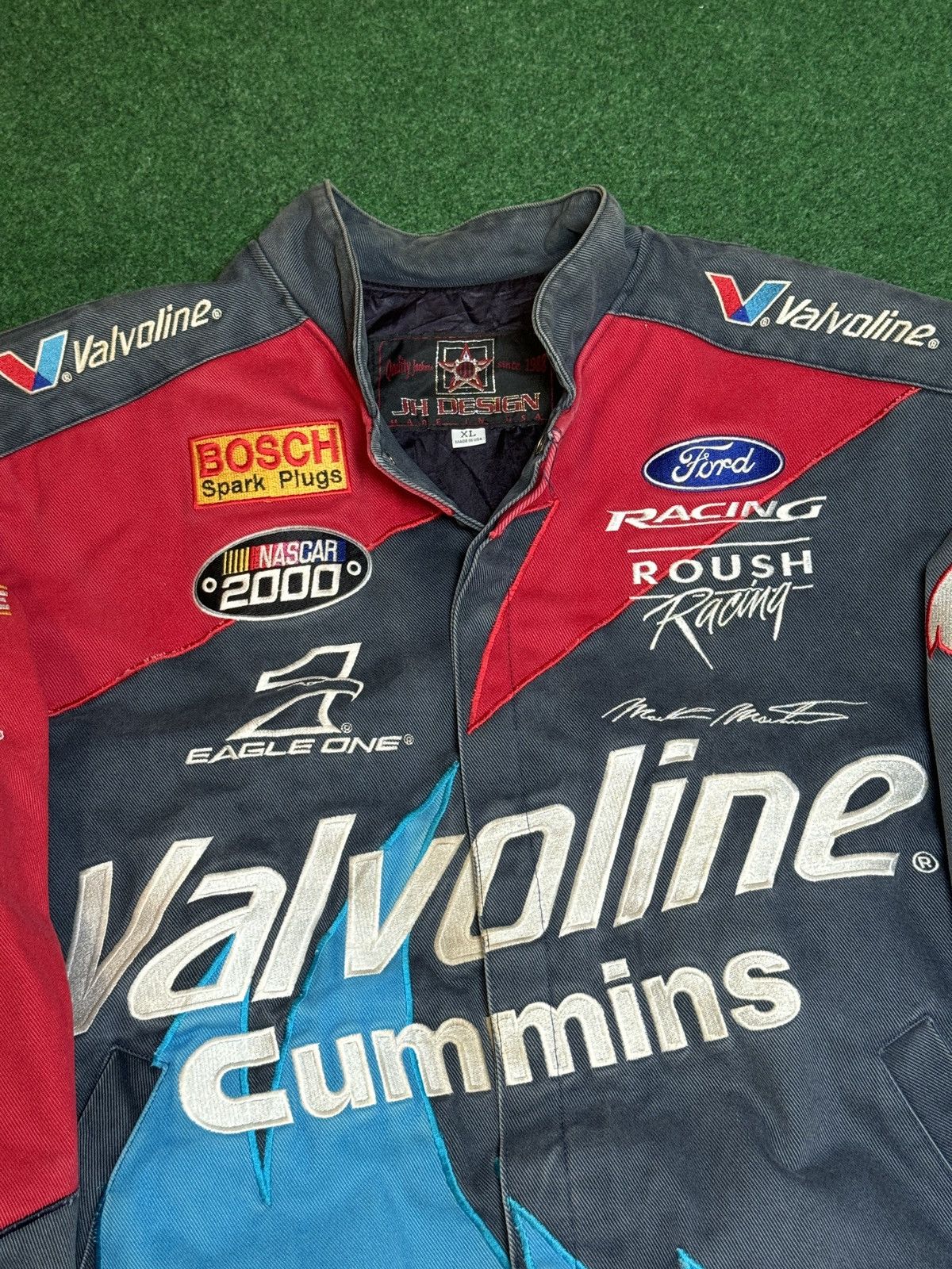 Jeff Hamilton × Vintage Vtg 90s Mark Martin Jeff Hamilton Valvoline Nascar Jacket Size US XL / EU 56 / 4 - 2 Thumbnail