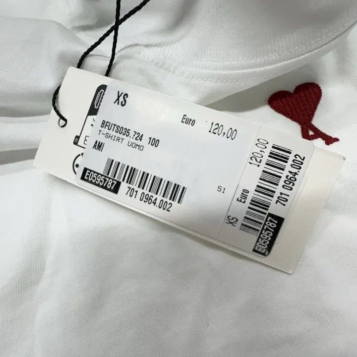 AMI AMIPARIS White Comfortable Cotton T-Shirt -2507 Size US XS / EU 42 / 0 - 3 Thumbnail