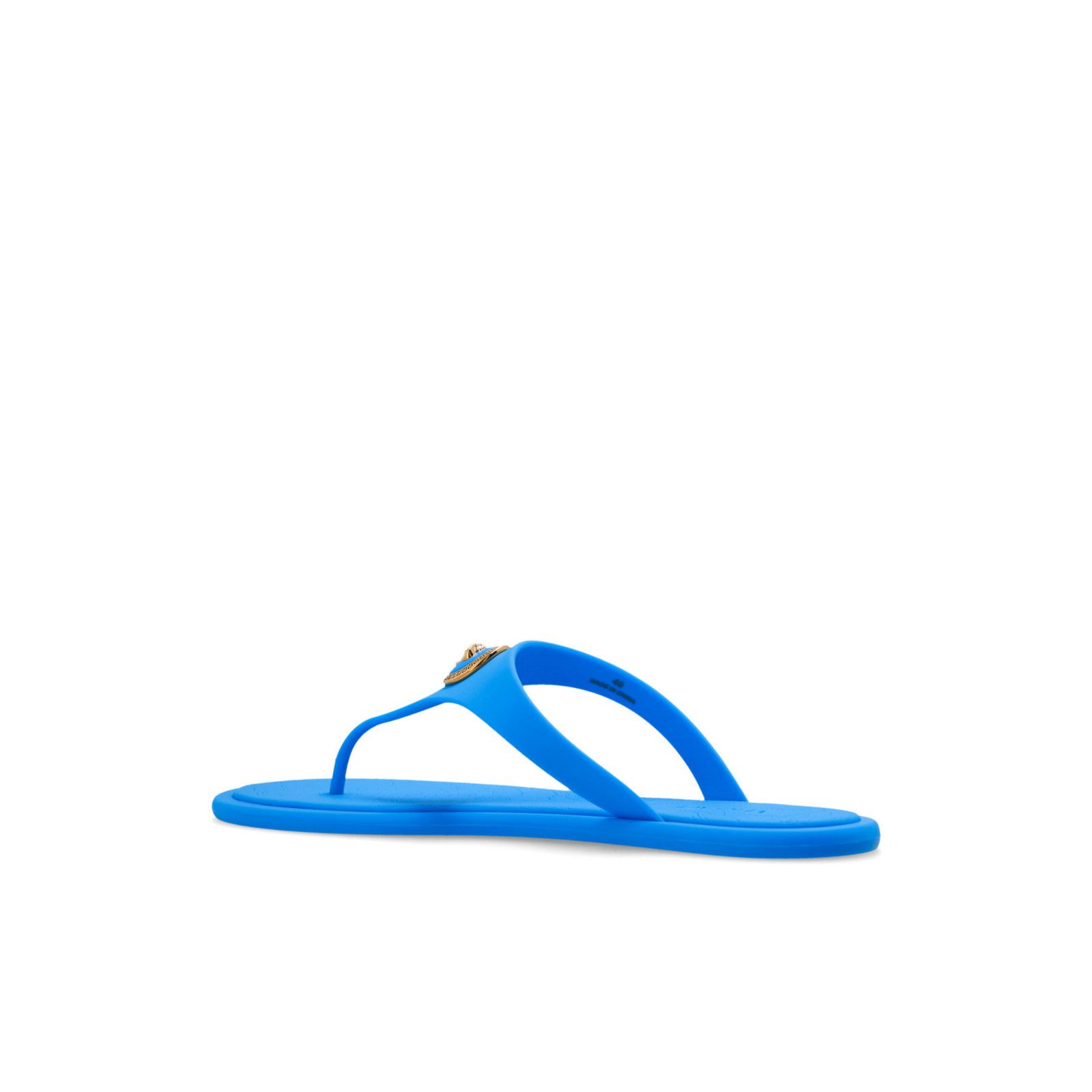 Versace VERSACE Blue Rubber Thong Flip Flops New And Authentic (Wome Size US 10 / IT 40 - 3 Thumbnail