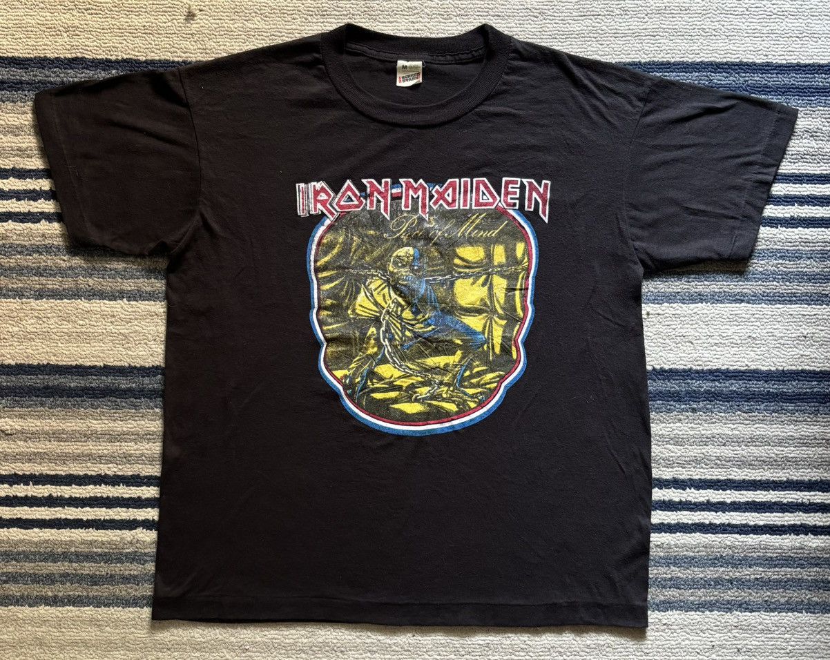 Vintage VTG 83 Iron Maiden Piece of Mind Shirt SS Screen Stars M Size US M / EU 48-50 / 2 - 1 Thumbnail