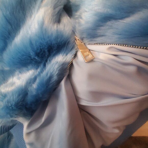 Other BLUE FAUXFUZZY HOODIE NWT SIZE L. Size L / US 10 / IT 46 - 4 Thumbnail