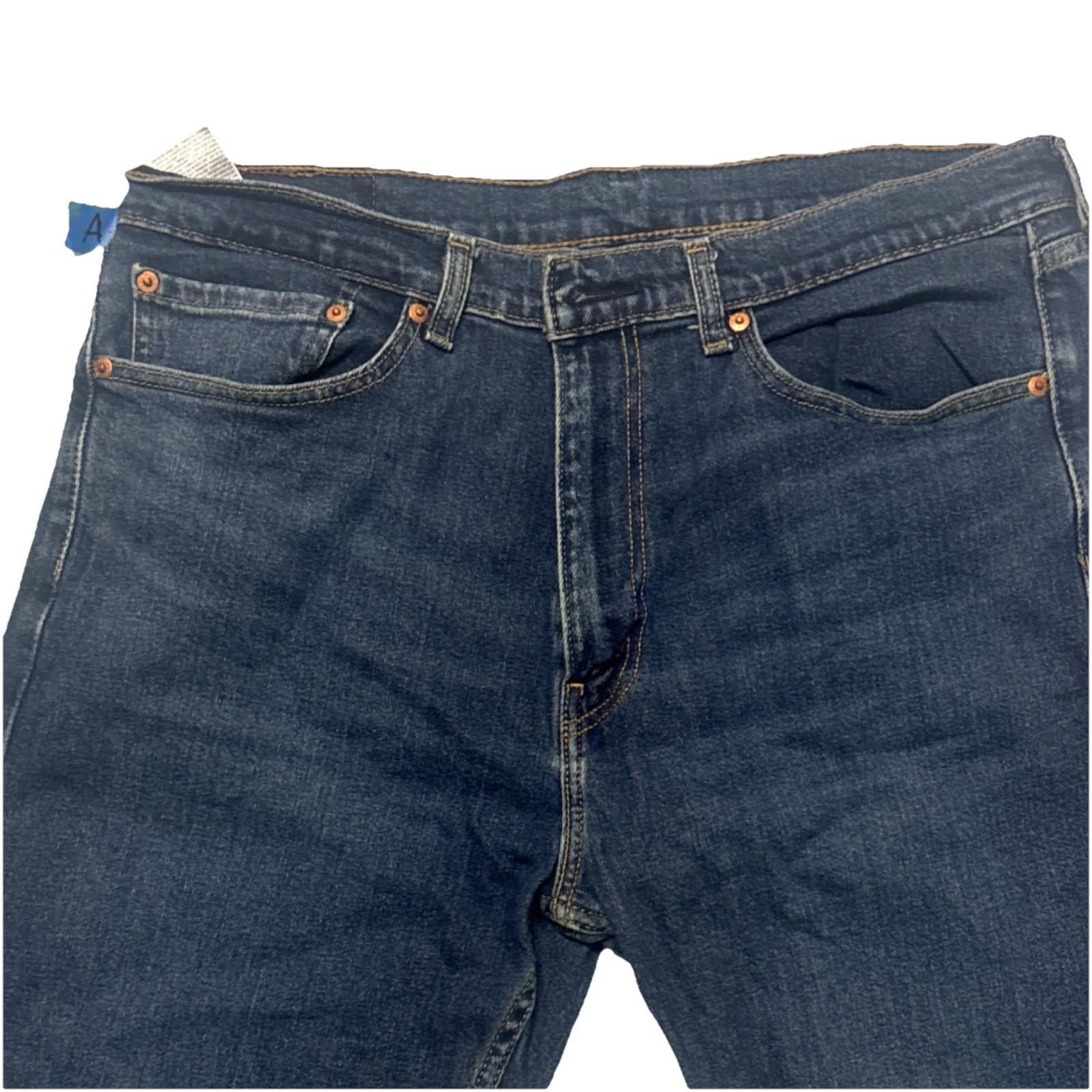 Levi's Levi's Straight Men's Jeans Blue Denim 36x32 Size US 36 / EU 52 - 4 Thumbnail