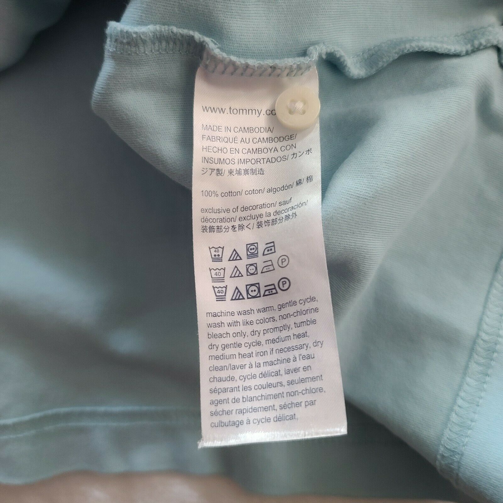 Tommy Hilfiger Tommy Hilfiger Polo Shirt Light Blue Custom Fit Size XXL Size US XXL / EU 58 / 5 - 7 Thumbnail
