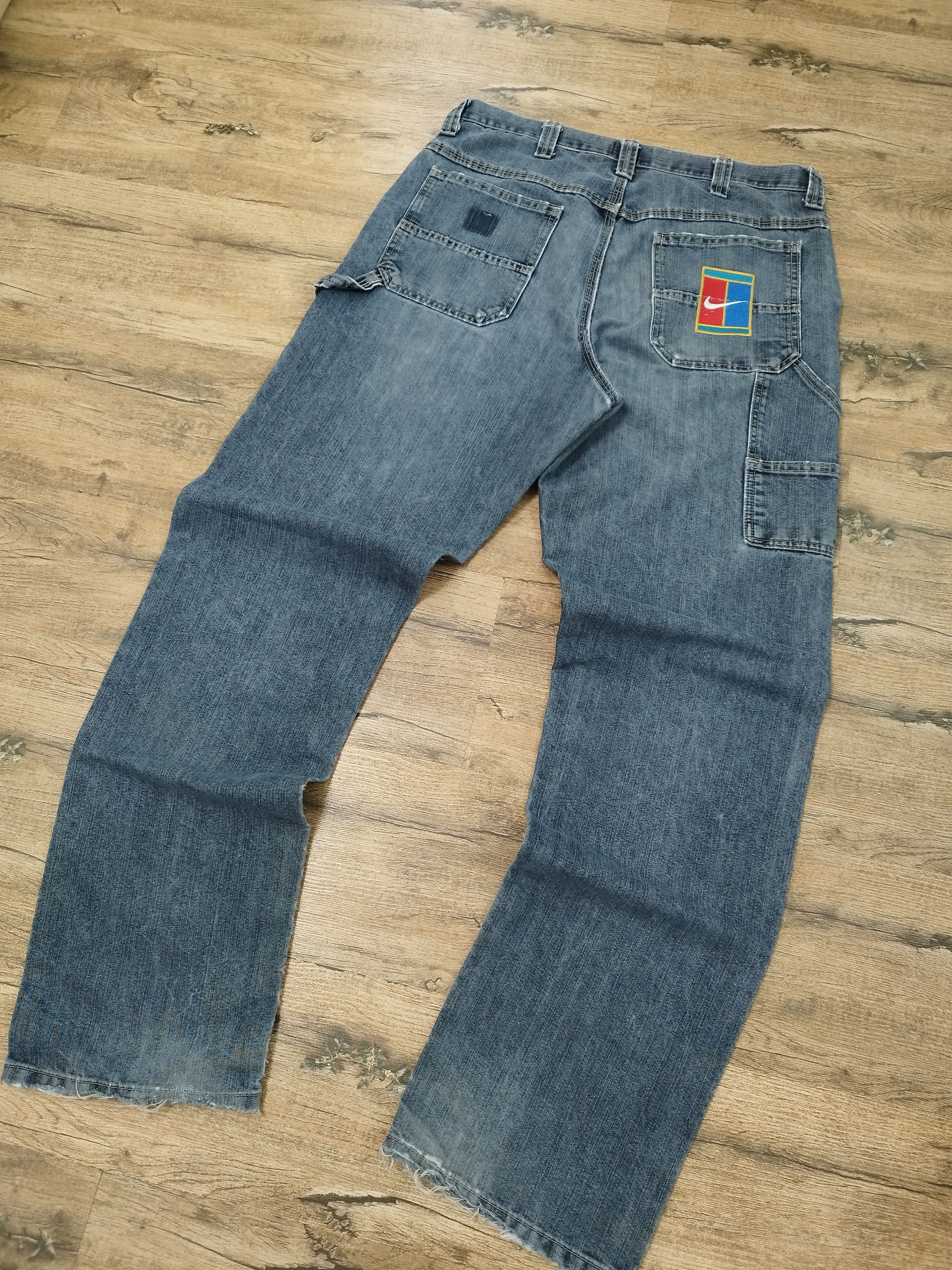 Lee Vintage 90s Nike Court Reworked Lee Carpenter Baggy Jeans Size US 34 / EU 50 - 2 Thumbnail