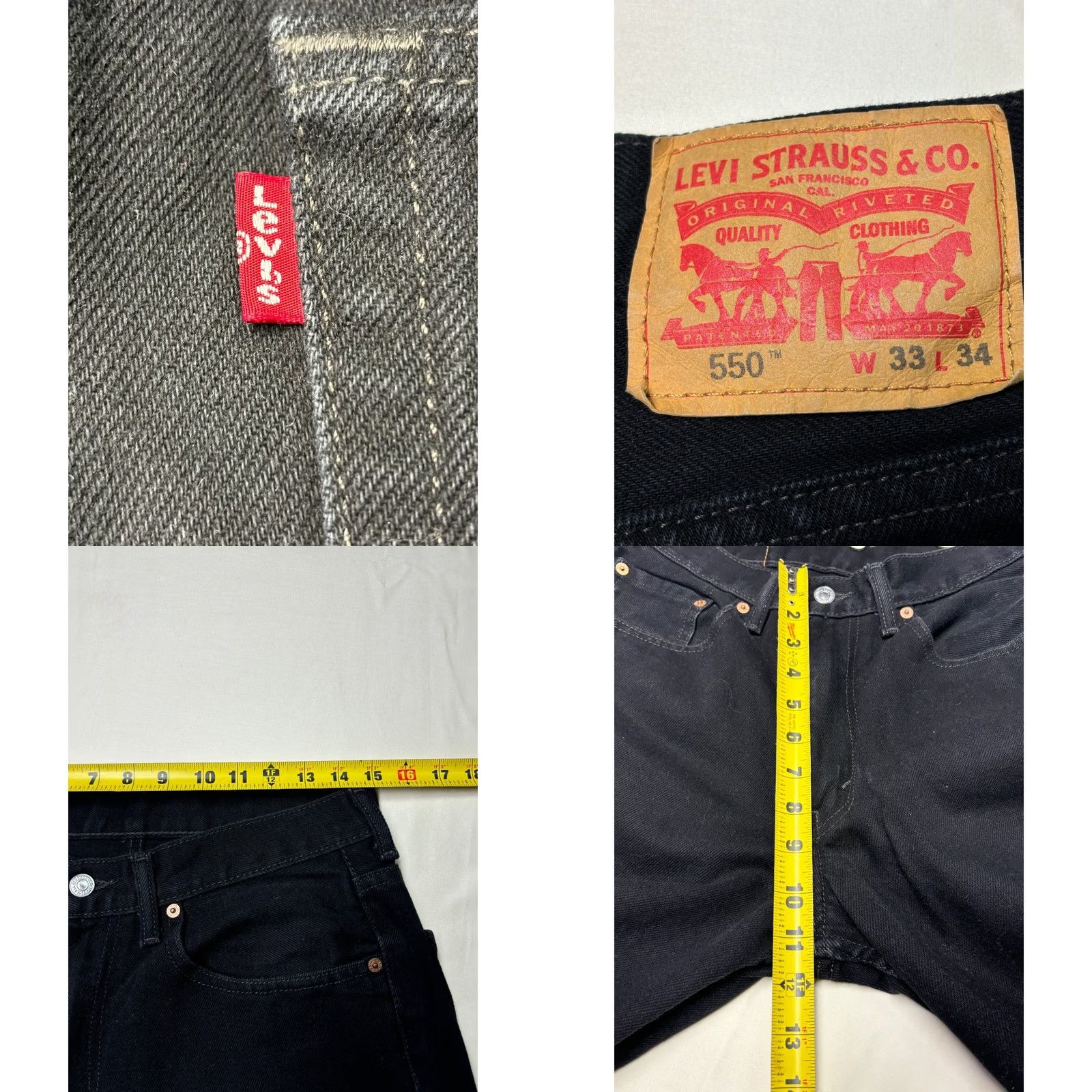 Levi's Levi's 505 Regular Fit Jeans Mens W33 L34 Black Denim Classic Everyday Pants Jeans Regu lar Fit Mens Black Denim 505 Levi's Size US 33 - 8 Thumbnail