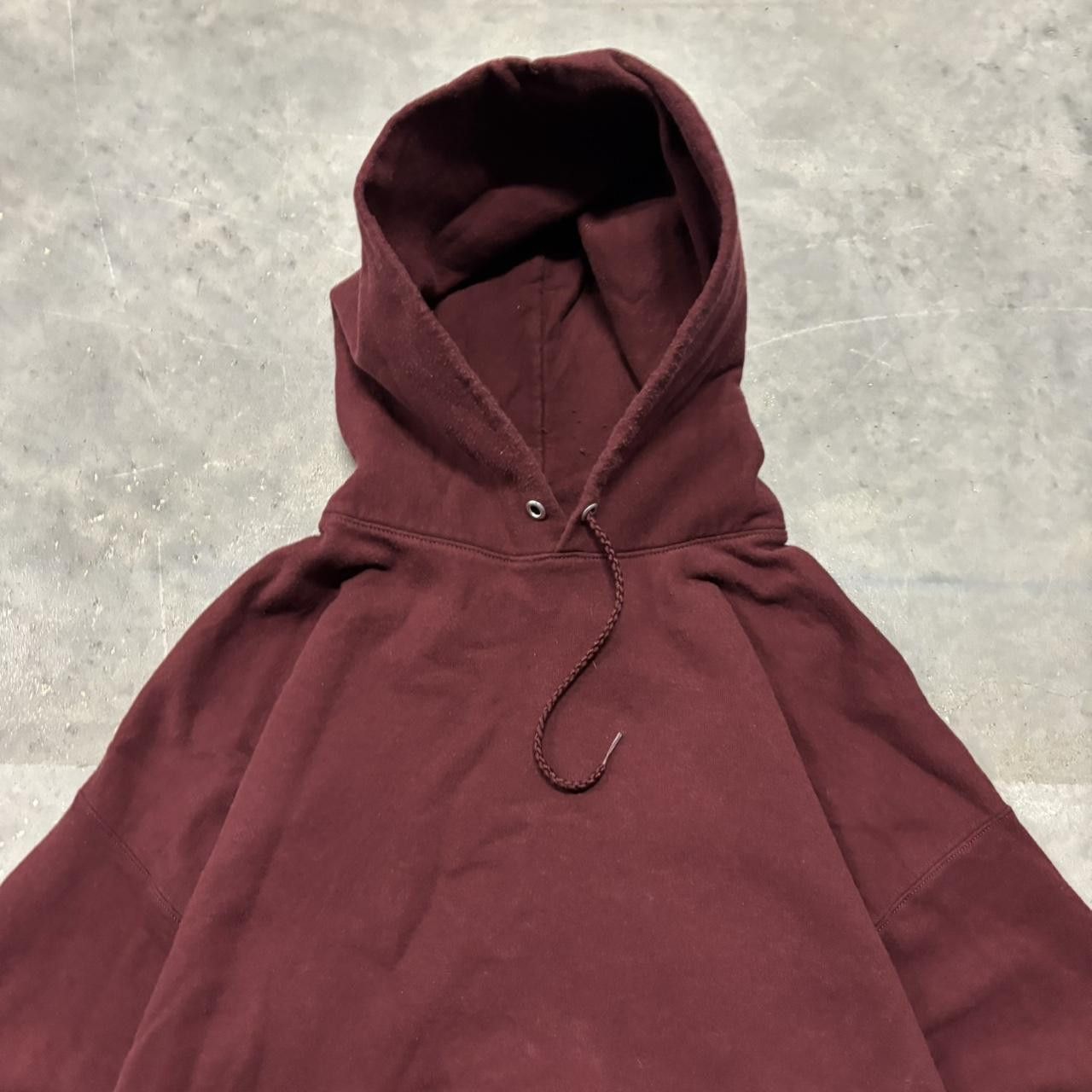 Japanese Brand × Vintage Crazy Vintage Y2K/2000s Maroon Red Blank Russell Style Heavyweight Essential Hoodie! Size US L / EU 52-54 / 3 - 2 Thumbnail