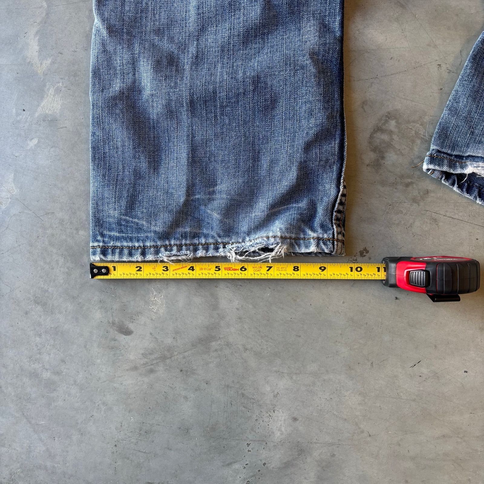 Vintage y2k faded washed bootcut distressed jeans Size US 34 / EU 50 - 3 Thumbnail