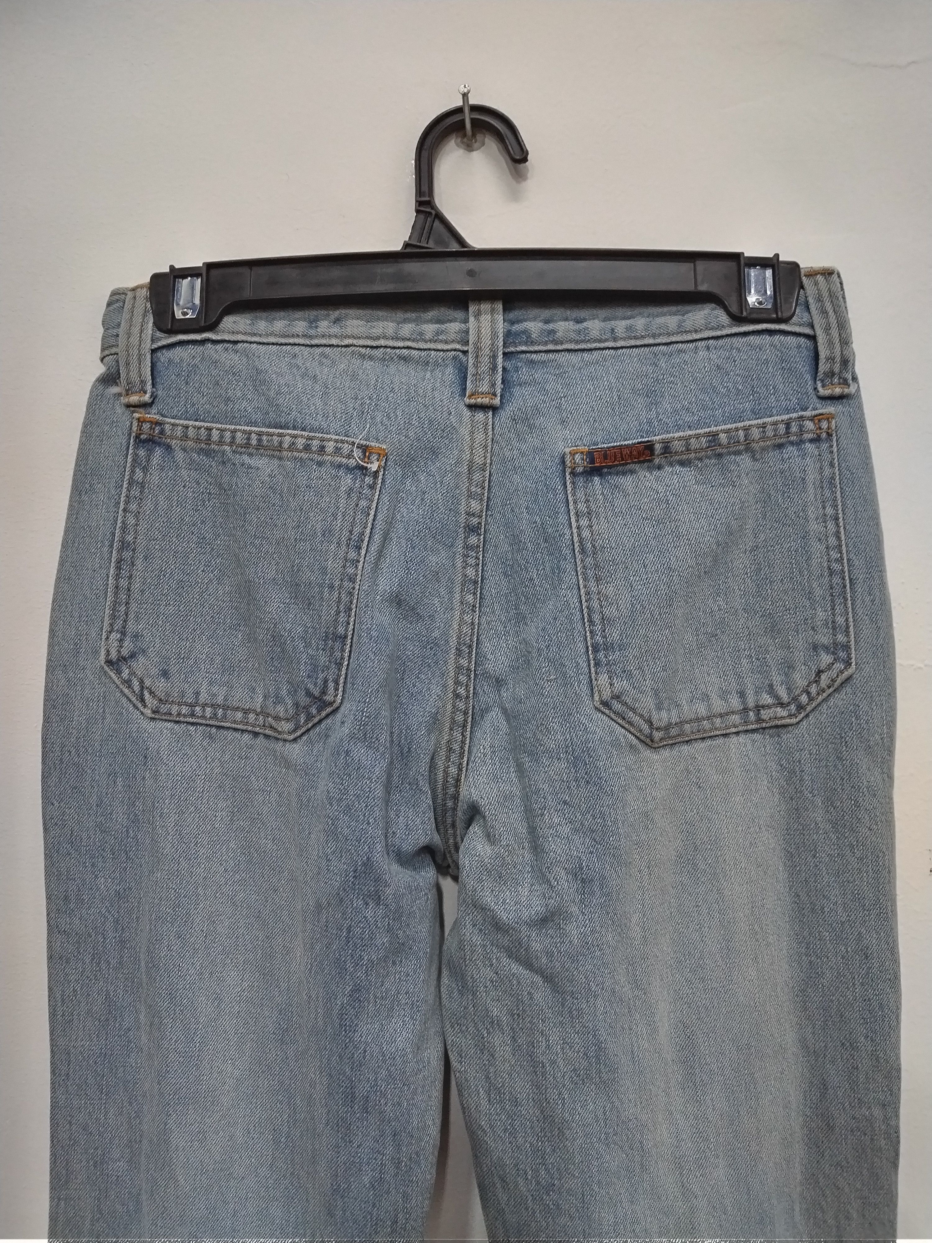 Japanese Brand × Le Grande Bleu (L.G.B.) × Vintage Vintage BLUE WAY Flare Bootcut Faded Jeans Bell Button Size 28" / US 6 / IT 42 - 15 Thumbnail