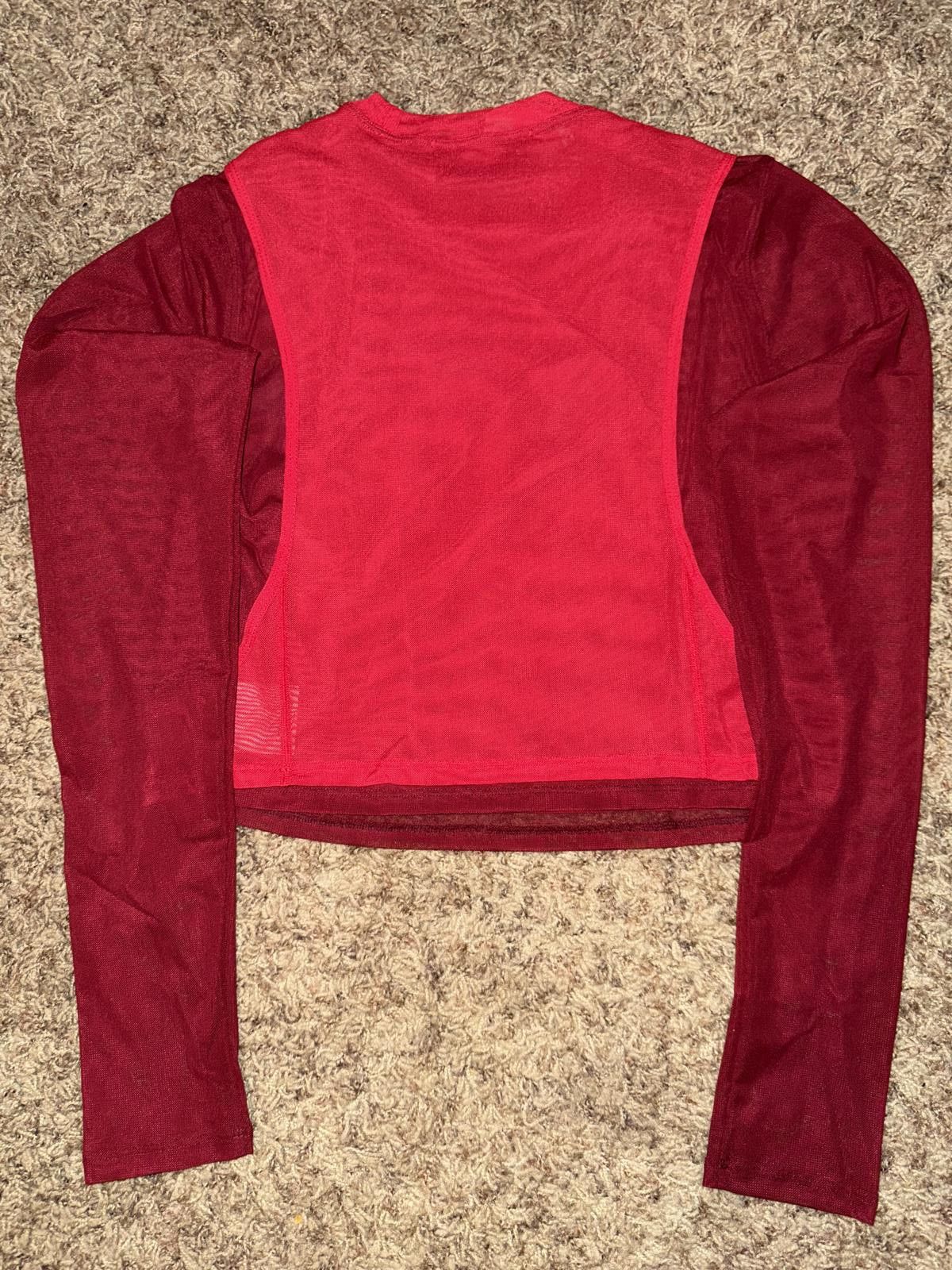 Nike Jordan Women’s Teyana Taylor Long Sleeve Mesh Top Size L / US 10 / IT 46 - 2 Thumbnail