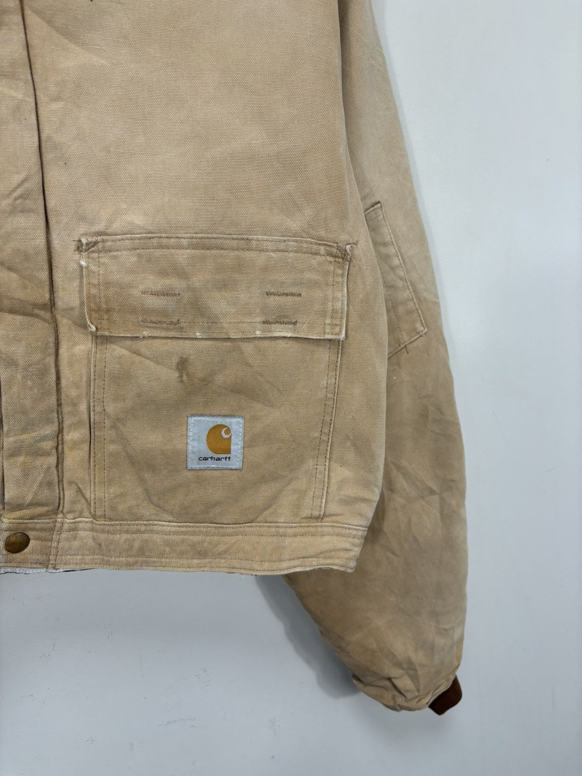 Carhartt Vintage 90s Carhartt USA Made Faded Hype Boxy Cropped Jacket Size US L / EU 52-54 / 3 - 8 Thumbnail