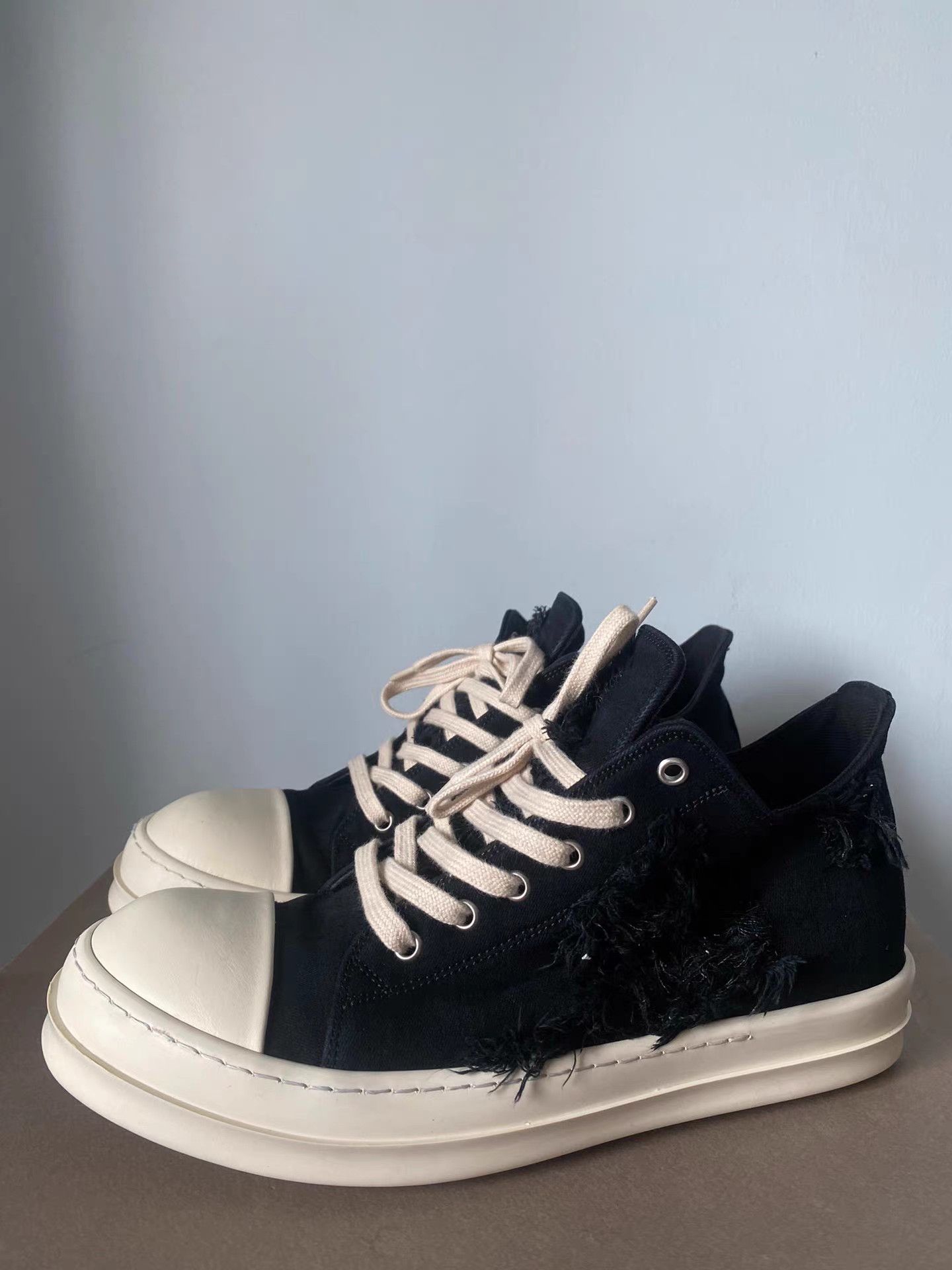 Rick Owens Rick Owens DRKSHDW distressed low top sneakers Size US 8 / EU 41 - 1 Thumbnail