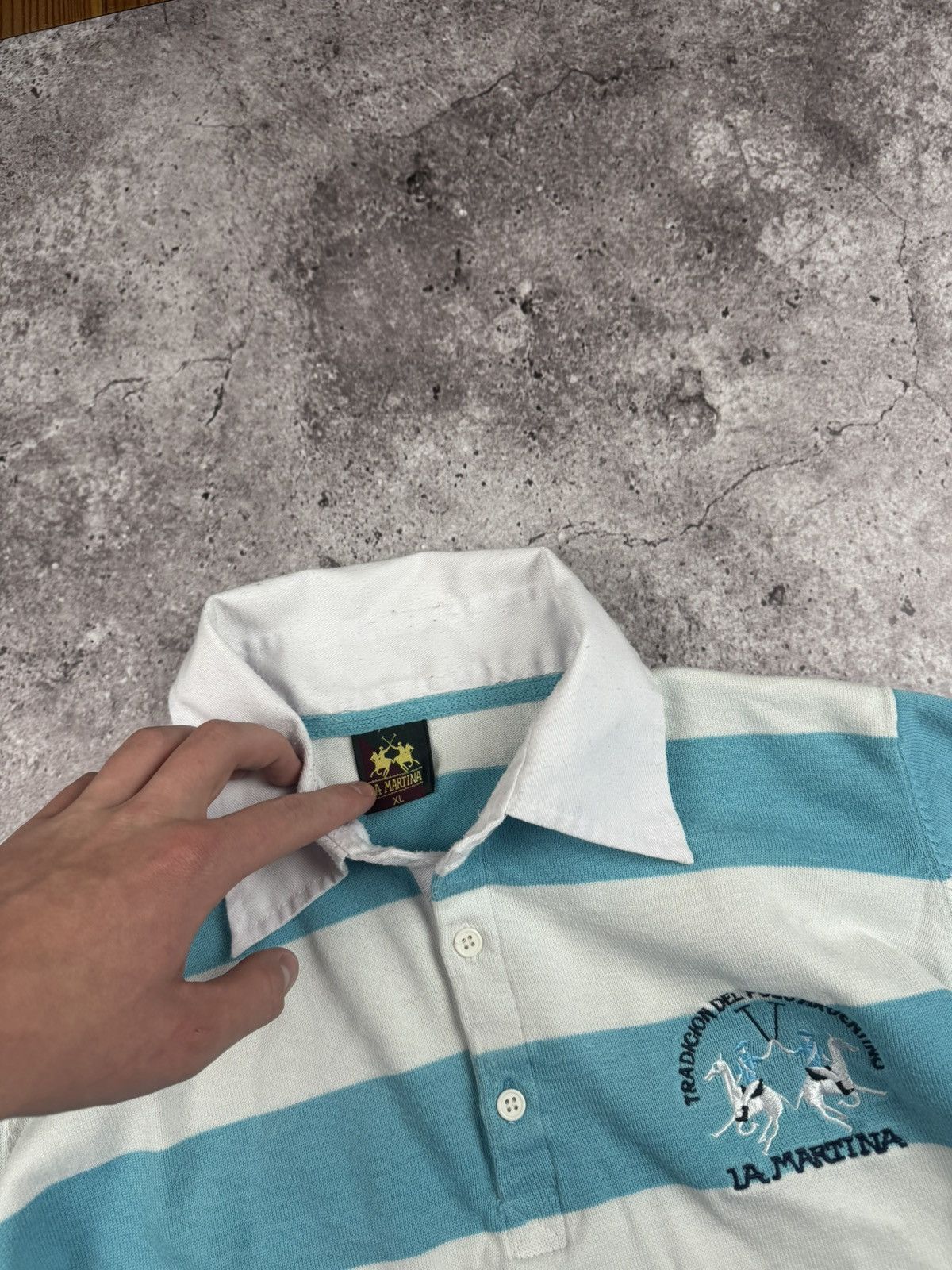 La Martina Vintage La Martina Striped Rugby Y2K Sweatshirt Size US L / EU 52-54 / 3 - 4 Thumbnail