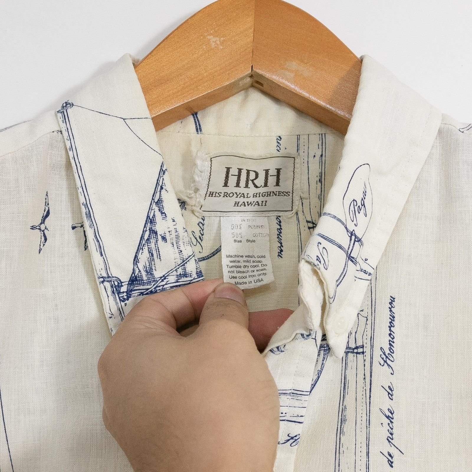 Vintage Vintage 90s Hawaii Sailing Button Up Shirt Mens Large Canvas Size US L / EU 52-54 / 3 - 6 Thumbnail
