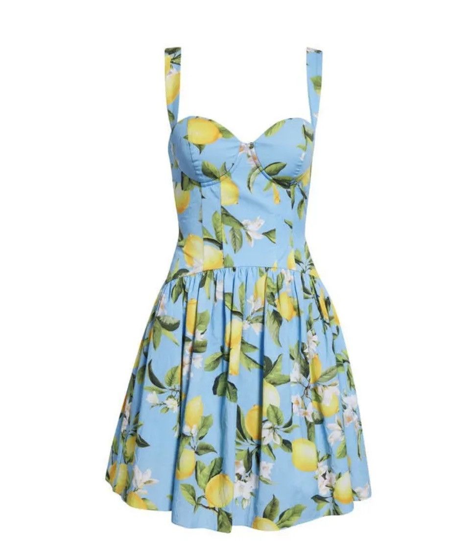 L'AGENCE L'AGENCE Lemon Print Corset Minidress size 8 Size M / US 6-8 / IT 42-44 - 1 Thumbnail