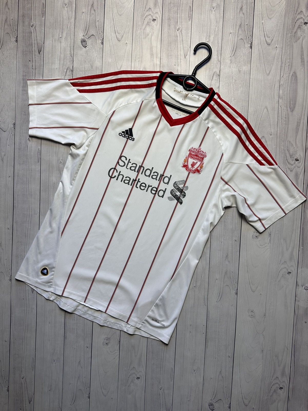 Vintage adidas Liverpool soccer jersey away white size M