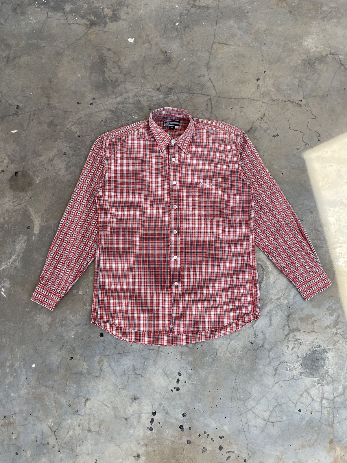 Japanese Brand VTG 90s Piko Hawaii Longboard Wear Red Plaid Chest Pocket Size US L / EU 52-54 / 3 - 2 Thumbnail