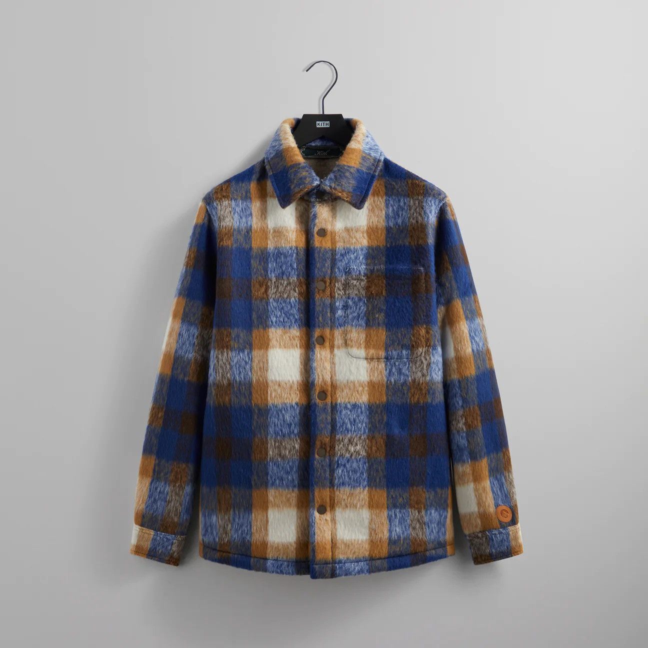Kith Kith Patchwork Wool Coaches Jacket - Nocturnal, Size
