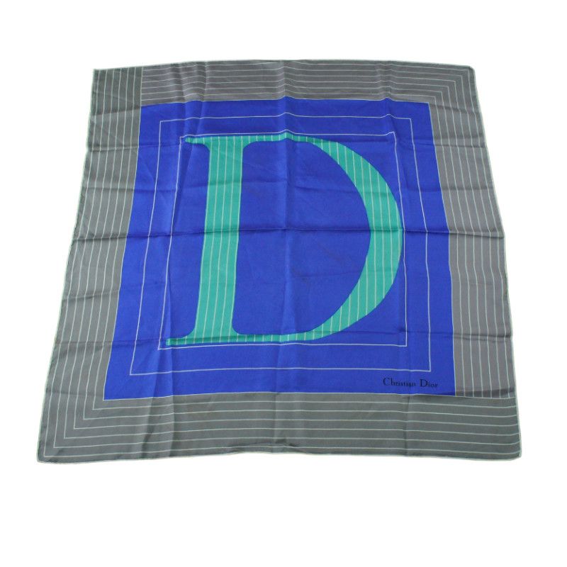 Dior Authentic Christian Dior Logo Vintage Silk Scarf 70 cm Size ONE SIZE - 1 Thumbnail