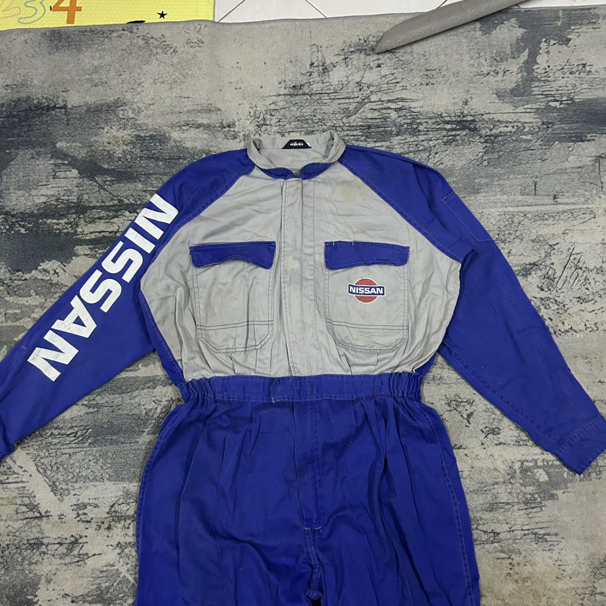 Vintage Vintage Japan MotorSport Nissan Foreman Coveralls Size US 36 / EU 52 - 3 Thumbnail
