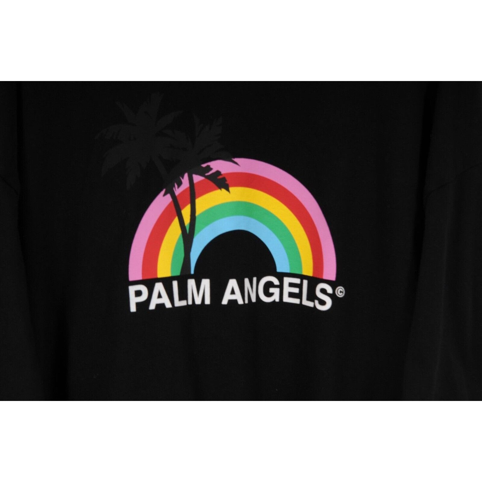 Palm Angels Rainbow Tree Oversized T Shirt Black Size US XL / EU 56 / 4 - 3 Thumbnail