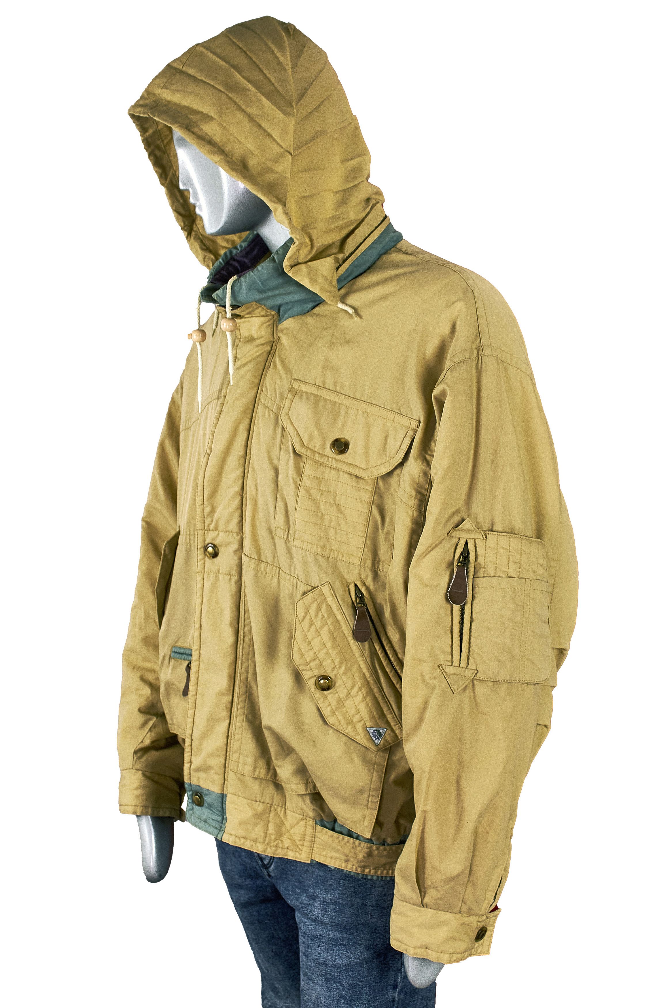 Angelo Litrico Vintage Y2K men's hooded bomber jacket military style Size US XL / EU 56 / 4 - 5 Thumbnail