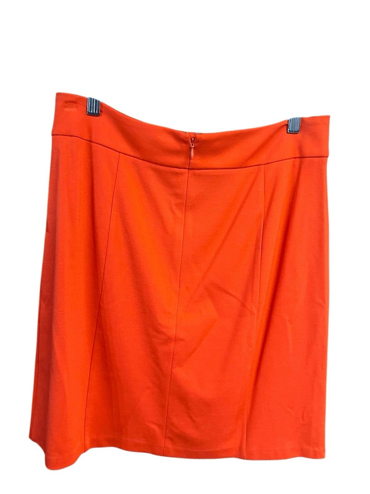 Designer Catherine Orange Blaze Mock Wrap Skirt Sz 8 NWT Size 30" / US 8 / IT 44 - 2 Thumbnail