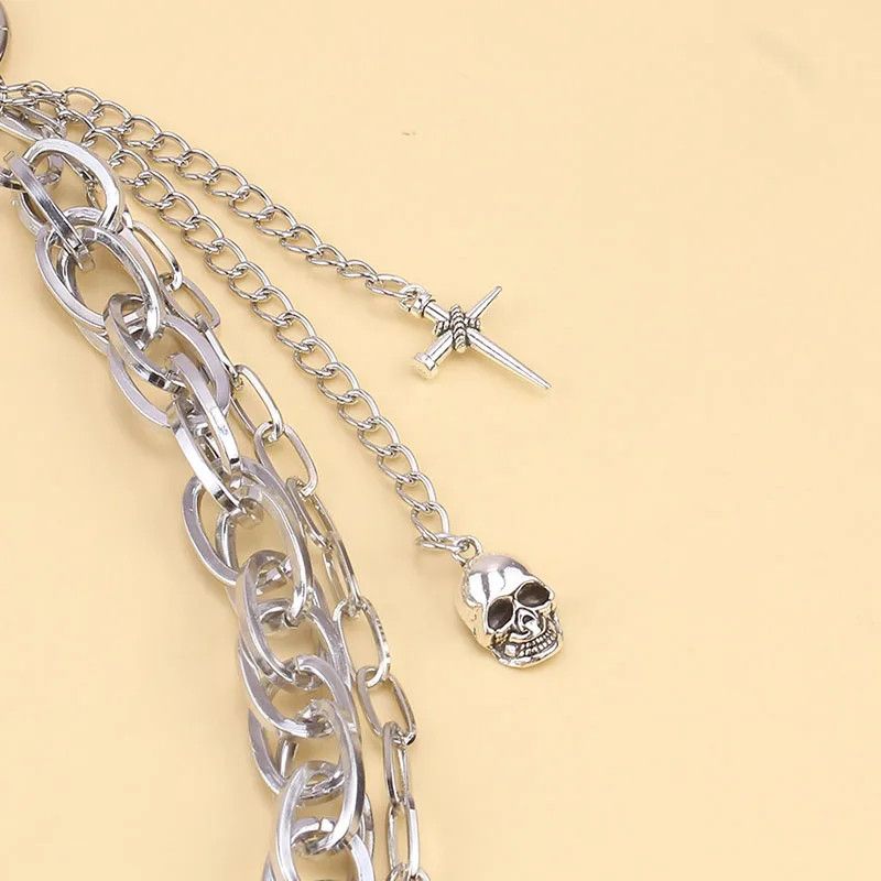 Vintage Hip Hop Skull Pants Waist Chain Size ONE SIZE - 3 Thumbnail