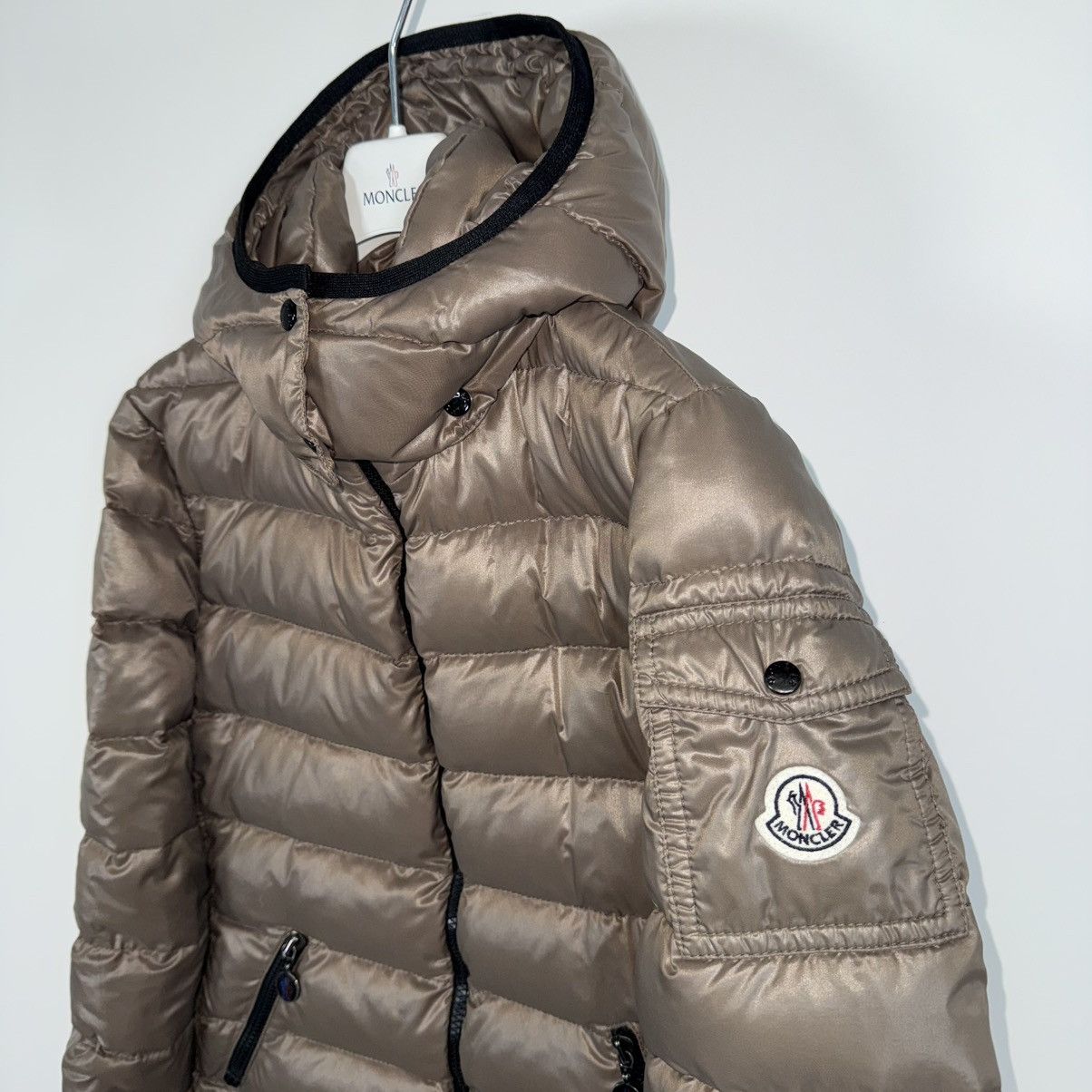 Moncler Moncler Bady Women’s Down Puffer Jacket Size 0 (XS) Beige Size XS / US 0-2 / IT 36-38 - 3 Thumbnail