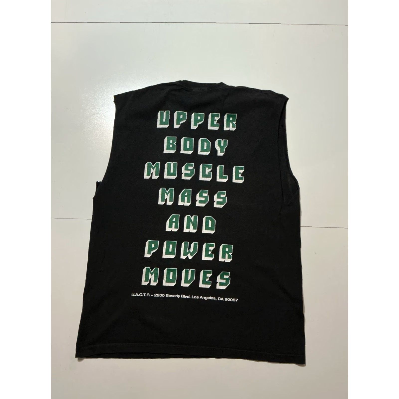 Undefeated VINTAGE Undefeated UACTP Fit Upper Body Muscle Mass & Power Moves Cutoff Tank Top Shirt T-Shirt L Black Mens Size US L / EU 52-54 / 3 - 2 Thumbnail